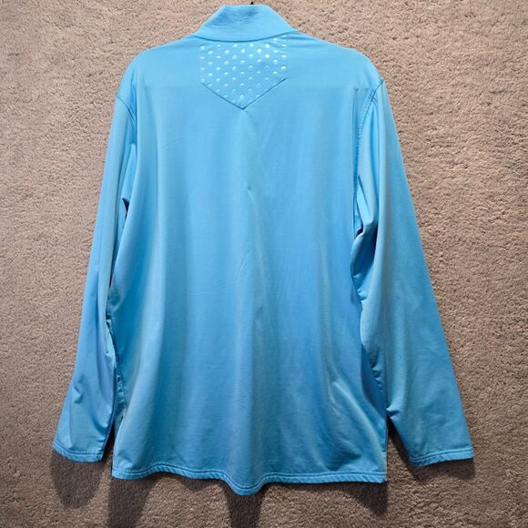 Slazenger Golf 1/4 Zip Pullover Jacket XL‎ Blue Beaver Meadows 50th Anniversary - Picture 6 of 10